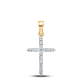 1/2CTW-DIA NK CROSS PENDANT